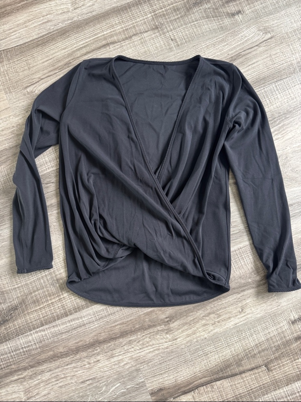 lululemon athletica Black Long-Sleeve Wrap Top